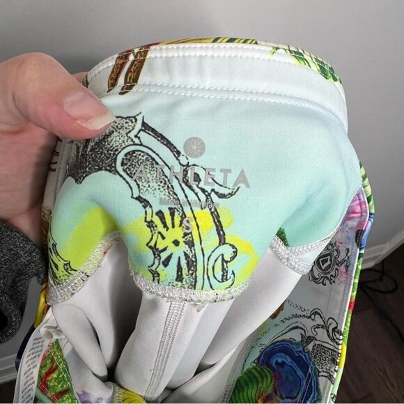 Athleta Womens Size XXS Tropical Sonar Capri Legging Running Floral Bright Pant - Picture 4 of 10